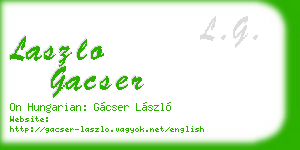 laszlo gacser business card