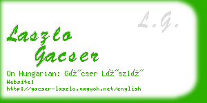 laszlo gacser business card